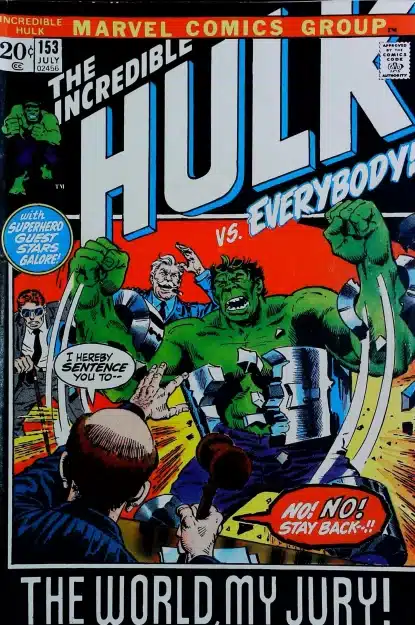 Couverture de INCREDIBLE HULK (1962) #153 - par Herb Trimpe - lecubeacomics.com