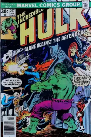Couverture de INCREDIBLE HULK (1962) #207 - par Dave Cockrum - lecubeacomics.com