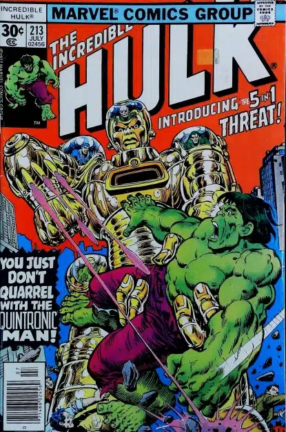Couverture de INCREDIBLE HULK (1962) #213 - par Rich Buckler - lecubeacomics.com