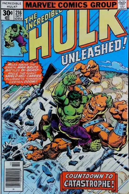 Couverture de INCREDIBLE HULK (1962) #216 - par Ernie Chan - lecubeacomics.com