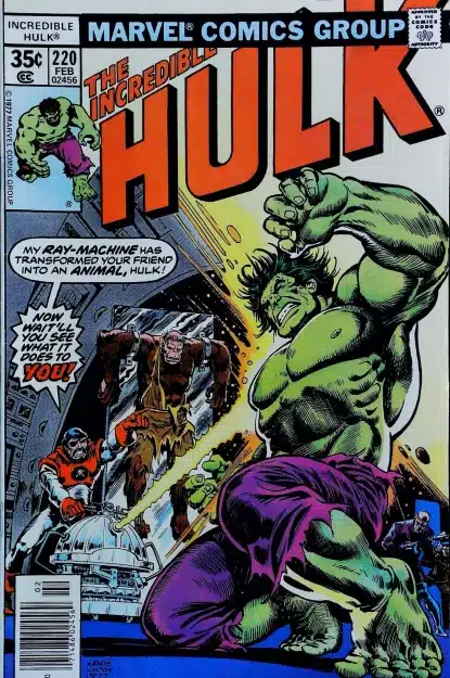 Couverture de INCREDIBLE HULK (1962) #220 - par Ernie Chan - lecubeacomics.com