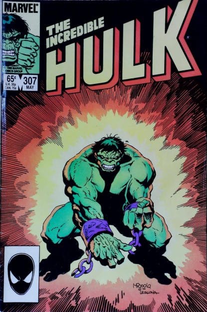 Couverture de INCREDIBLE HULK (1962) #307 - par Mike Mignola - lecubeacomics.com