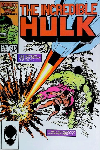 Couverture de INCREDIBLE HULK (1962) #318 - par John Byrne - lecubeacomics.com