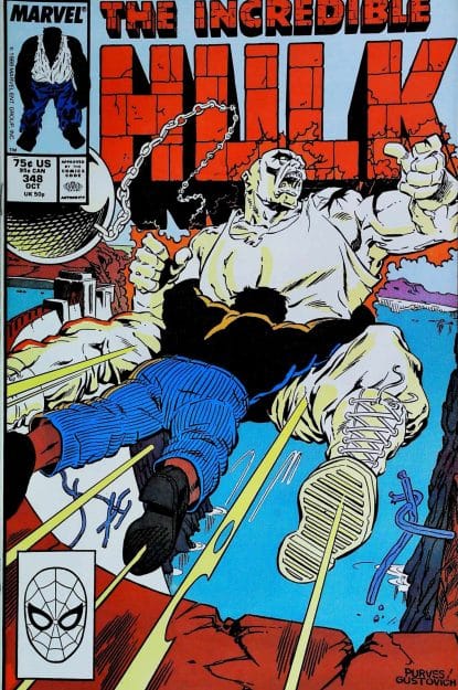 Couverture de INCREDIBLE HULK (1962) #348 - par Jeff Purves - lecubeacomics.com