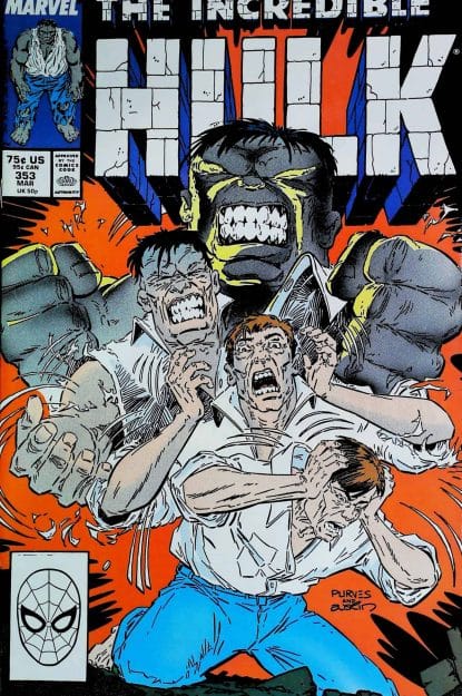 Couverture de INCREDIBLE HULK (1962) #353 - par Jeff Purves - lecubeacomics.com