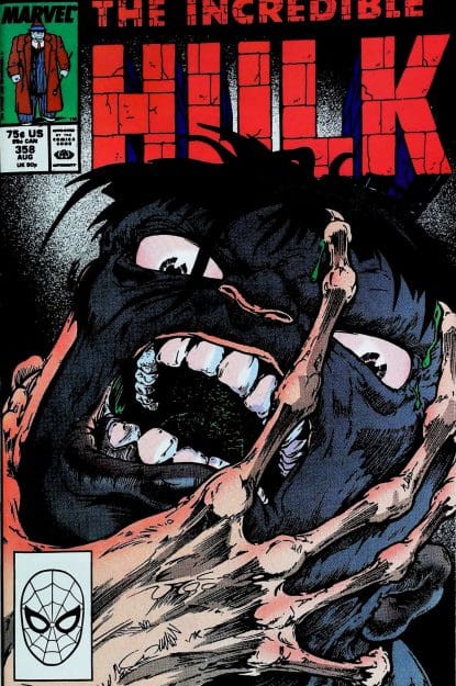 Couverture de INCREDIBLE HULK (1962) #358 - par Jeff Purves - lecubeacomics.com