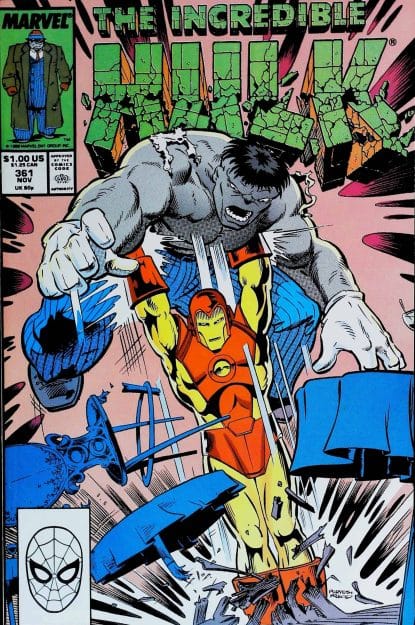 Couverture de INCREDIBLE HULK (1962) #361 - par Jeff Purves - lecubeacomics.com