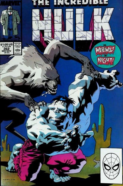 Couverture de INCREDIBLE HULK (1962) #362 - par Kevin Nowlan - lecubeacomics.com