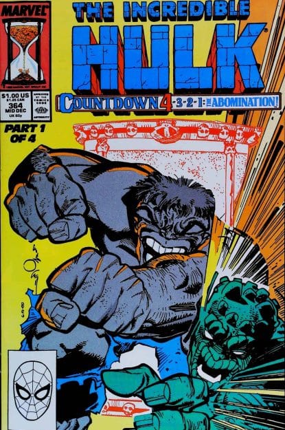 Couverture de INCREDIBLE HULK (1962) #364 - par Walter Simonson - lecubeacomics.com