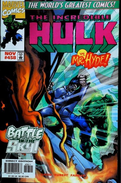 Couverture de INCREDIBLE HULK (1962) #458 - par Adam Kubert - lecubeacomics.com