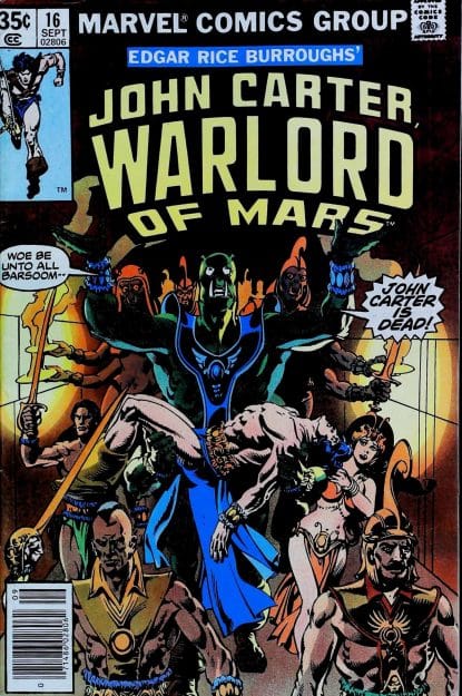 Couverture de JOHN CARTER WARLORD OF MARS #16 - par Gil Kane - lecubeacomics.com