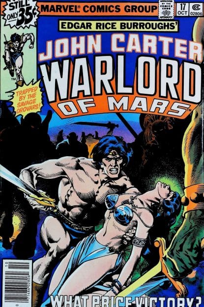 Couverture de JOHN CARTER WARLORD OF MARS #17 - par Gil Kane - lecubeacomics.com