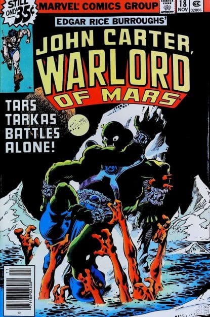 Couverture de JOHN CARTER WARLORD OF MARS #18 - par John Byrne - lecubeacomics.com