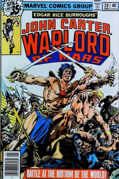 Couverture de JOHN CARTER WARLORD OF MARS #20 - par Carmine Infantino - lecubeacomics.com