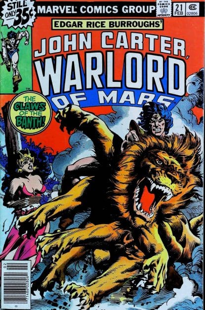 Couverture de JOHN CARTER WARLORD OF MARS #21 - par Carmine Infantino - lecubeacomics.com