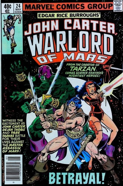 Couverture de JOHN CARTER WARLORD OF MARS #24 - par George Perez - lecubeacomics.com
