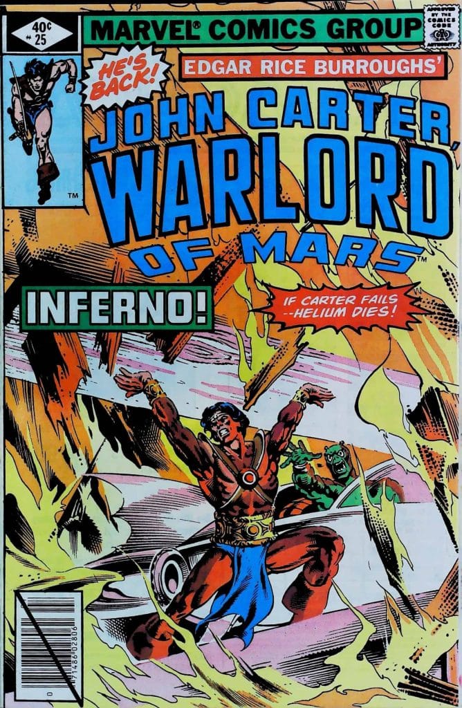 John Carter Warlord Of Mars #25, vue de l'exemplaire