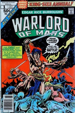 Couverture de JOHN CARTER WARLOD OF MARS (ANNUAL) #1 - par Gil Kane - lecubeacomics.com