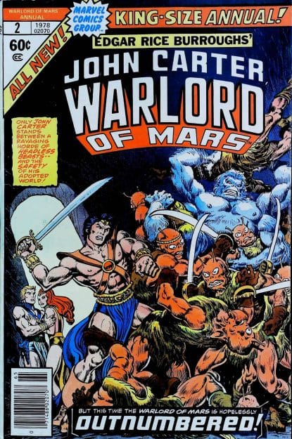 Couverture de JOHN CARTER WARLOD OF MARS (ANNUAL) #2 - par Ernie Chan - lecubeacomics.com