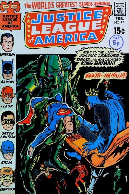 Couverture de JUSTICE LEAGUE OF AMERICA (1960) #87 - par Neal Adams - lecubeacomics.com