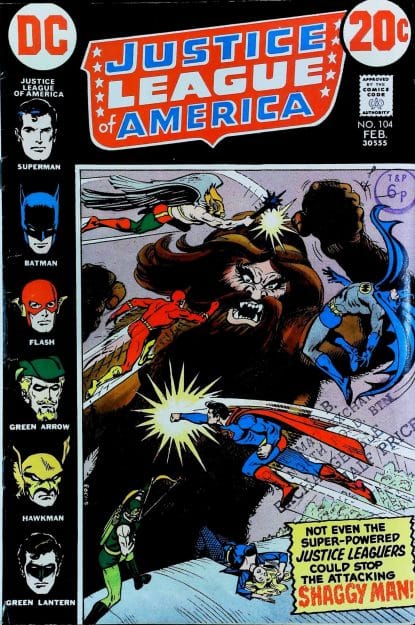 Couverture de JUSTICE LEAGUE OF AMERICA (1960) #104 - par Nick Cardy - lecubeacomics.com