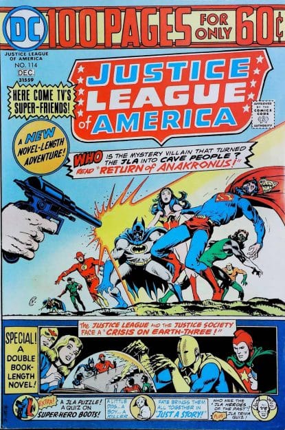 Couverture de JUSTICE LEAGUE OF AMERICA (1960) #114 - par Nick Cardy - lecubeacomics.com