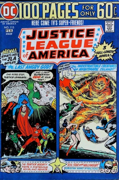 Couverture de JUSTICE LEAGUE OF AMERICA (1960) #115 - par Nick Cardy - lecubeacomics.com