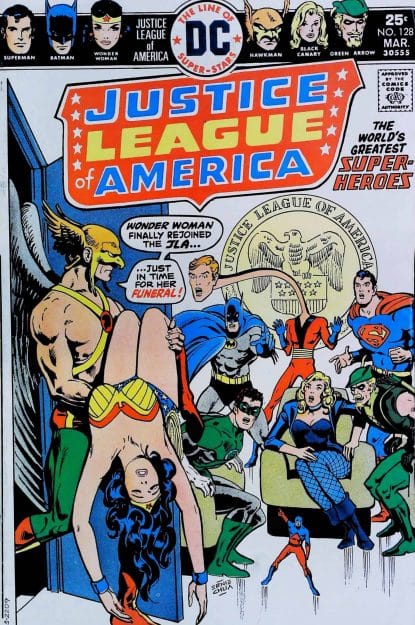 Couverture de JUSTICE LEAGUE OF AMERICA (1960) #128 - par Ernie Chan - lecubeacomics.com