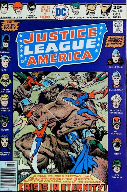 Couverture de JUSTICE LEAGUE OF AMERICA (1960) #135 - par Ernie Chan - lecubeacomics.com