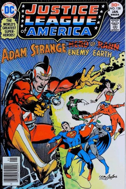 Couverture de JUSTICE LEAGUE OF AMERICA (1960) #138 - par Neal Adams - lecubeacomics.com