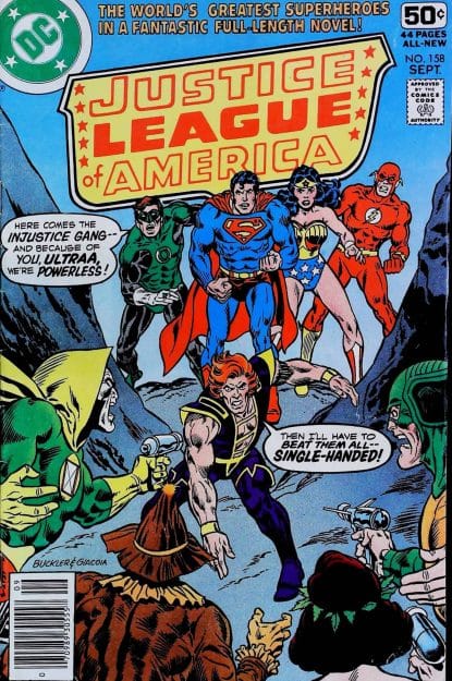 Couverture de JUSTICE LEAGUE OF AMERICA (1960) #158 - par Rich Buckler - lecubeacomics.com