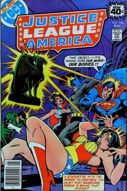 Couverture de JUSTICE LEAGUE OF AMERICA (1960) #166 - par Ross Andru - lecubeacomics.com