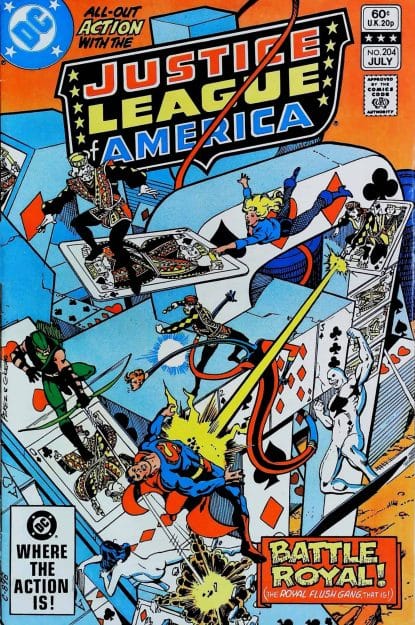 Couverture de JUSTICE LEAGUE OF AMERICA (1960) #204 - par George Perez - lecubeacomics.com