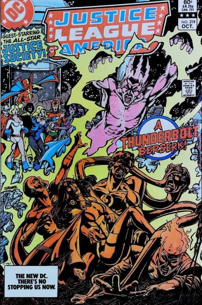 Couverture de JUSTICE LEAGUE OF AMERICA (1960) #219 - par George Perez - lecubeacomics.com