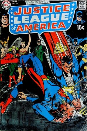 Couverture de JUSTICE LEAGUE OF AMERICA (1960) #74 - par Neal Adams - lecubeacomics.com