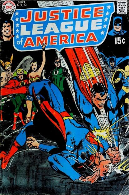 Couverture de JUSTICE LEAGUE OF AMERICA (1960) #74 - par Neal Adams - lecubeacomics.com