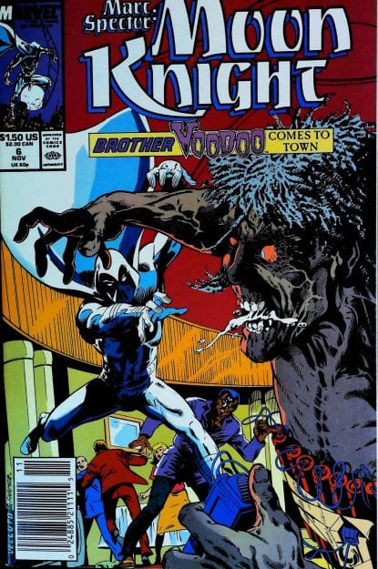 Couverture de MARC SPECTOR - MOON KNIGHT (1989) #6 - par Sal Velluto - lecubeacomics.com