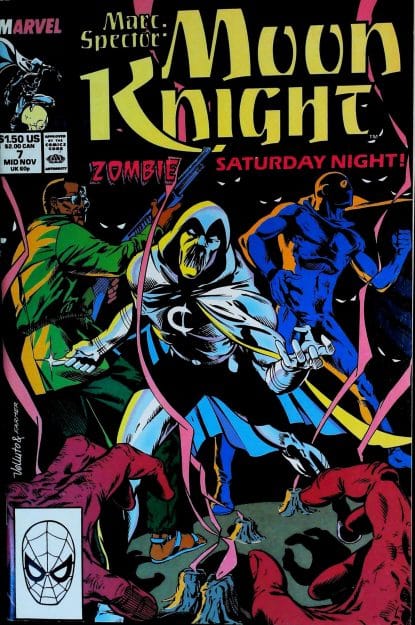 Couverture de MARC SPECTOR - MOON KNIGHT (1989) #7 - par Sal Velluto - lecubeacomics.com