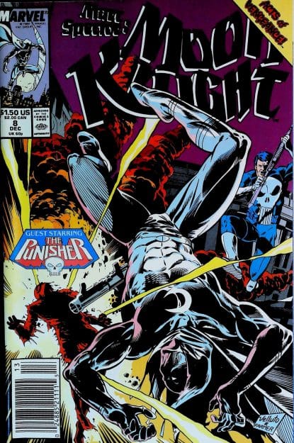 Couverture de MARC SPECTOR - MOON KNIGHT (1989) #8 - par Sal Velluto - lecubeacomics.com