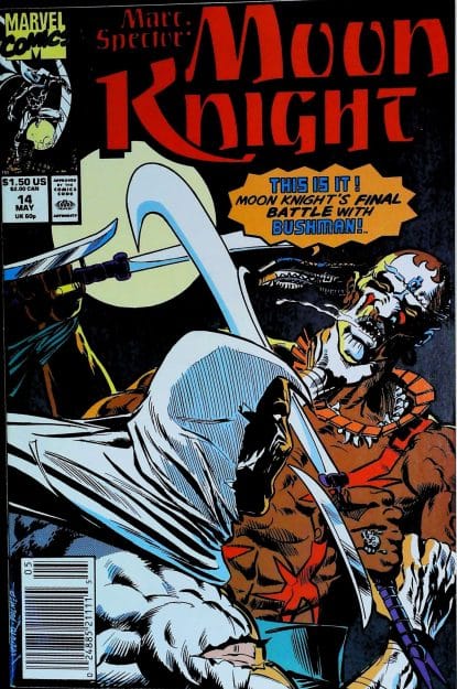 Couverture de MARC SPECTOR - MOON KNIGHT (1989) #14 - par Sal Velluto - lecubeacomics.com