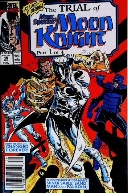 Couverture de MARC SPECTOR - MOON KNIGHT (1989) #15 - par Sal Velluto - lecubeacomics.com