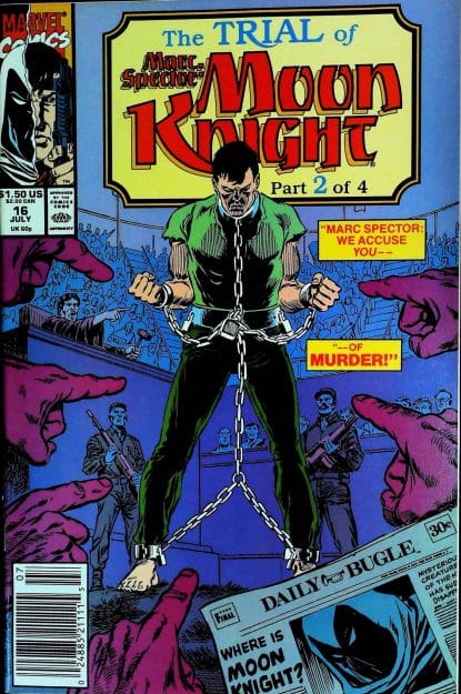 Couverture de MARC SPECTOR - MOON KNIGHT (1989) #16 - par Sal Velluto - lecubeacomics.com