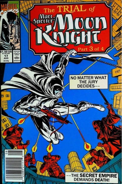 Couverture de MARC SPECTOR - MOON KNIGHT (1989) #17 - par John Romita Sr - lecubeacomics.com