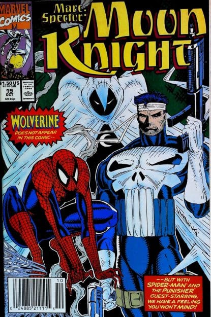 Couverture de MARC SPECTOR - MOON KNIGHT (1989) #19 - par Rob Liefeld - lecubeacomics.com