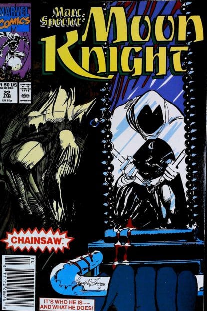 Couverture de MARC SPECTOR - MOON KNIGHT (1989) #22 - par Denys Cowan - lecubeacomics.com