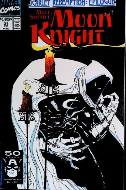 Couverture de MARC SPECTOR - MOON KNIGHT (1989) #31 - par Bill Sienkiewicz - lecubeacomics.com