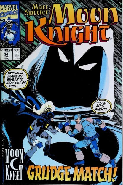 Couverture de MARC SPECTOR - MOON KNIGHT (1989) #34 - par Joe Brozowski - lecubeacomics.com