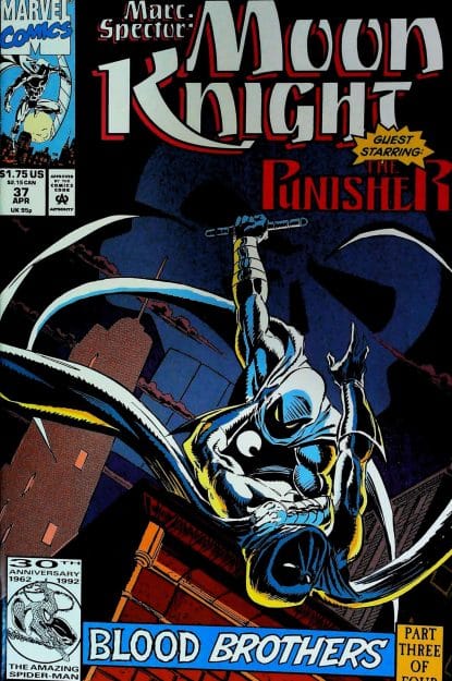Couverture de MARC SPECTOR - MOON KNIGHT (1989) #37 - par Ron Garney - lecubeacomics.com
