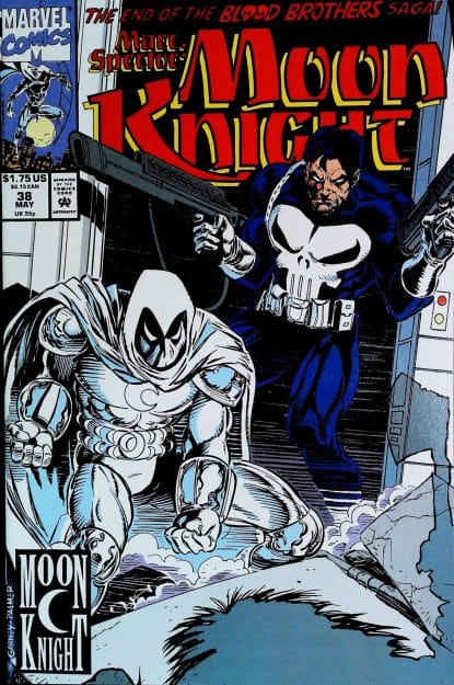 Couverture de MARC SPECTOR - MOON KNIGHT (1989) #38 - par Ron Garney - lecubeacomics.com
