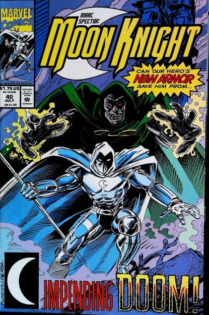 Couverture de MARC SPECTOR - MOON KNIGHT (1989) #40 - par Gary Kwapisz - lecubeacomics.com